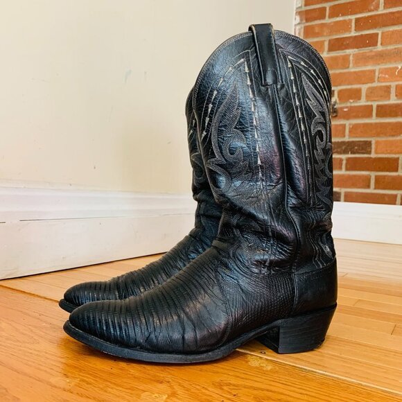 DAN POST Exotic Lizard Western Style Boot - Men's 10 D - Picture 1 of 11